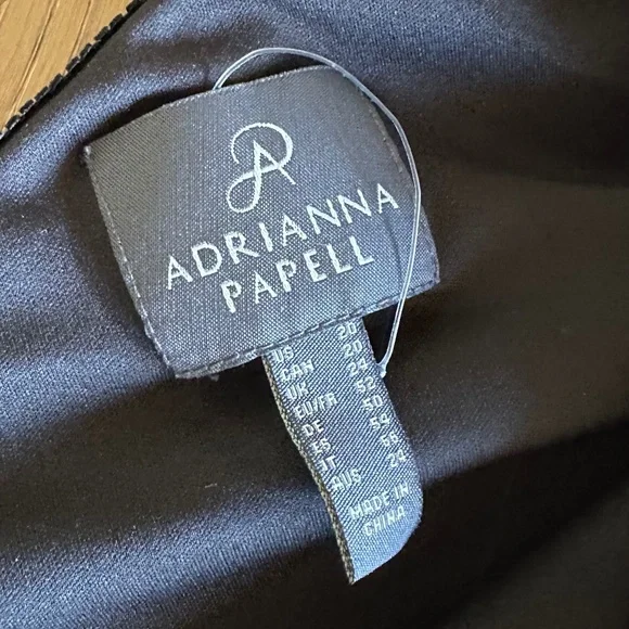 Adrianna Papell Jersey Chiffon Overlay One Shoulder Dress - Picture 9 of 12